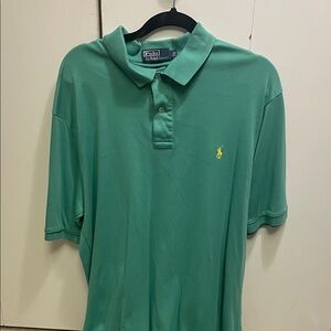 Ralph Lauren Men's Polo Shirt in Green used size Large Tall